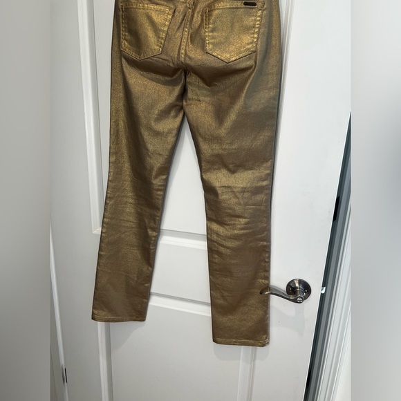 Jennifer Lopez Gold Straight Leg Jeans Size 4 - Picture 7 of 9